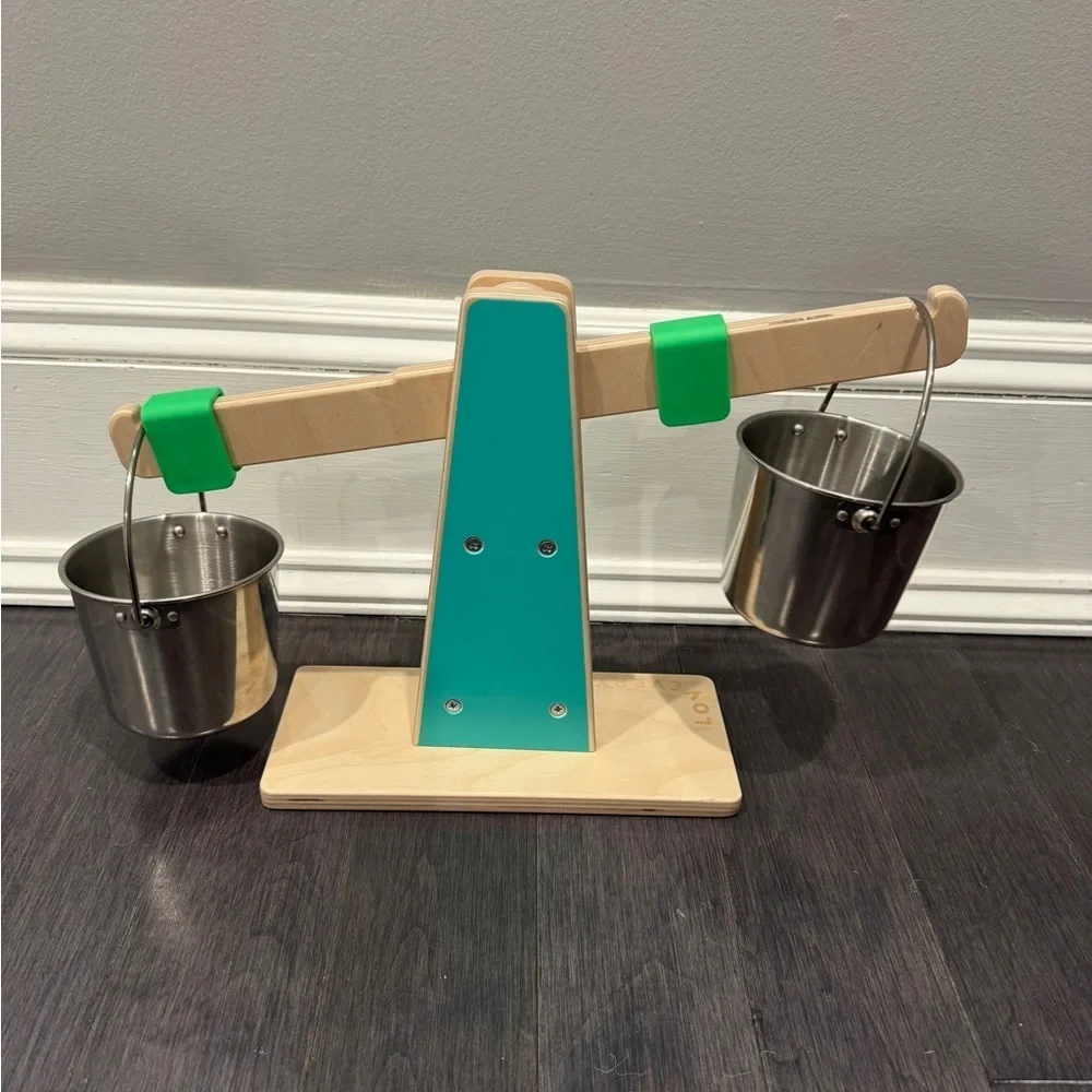 Lovevery Wooden Balance Scale Learning Toy with Buckets